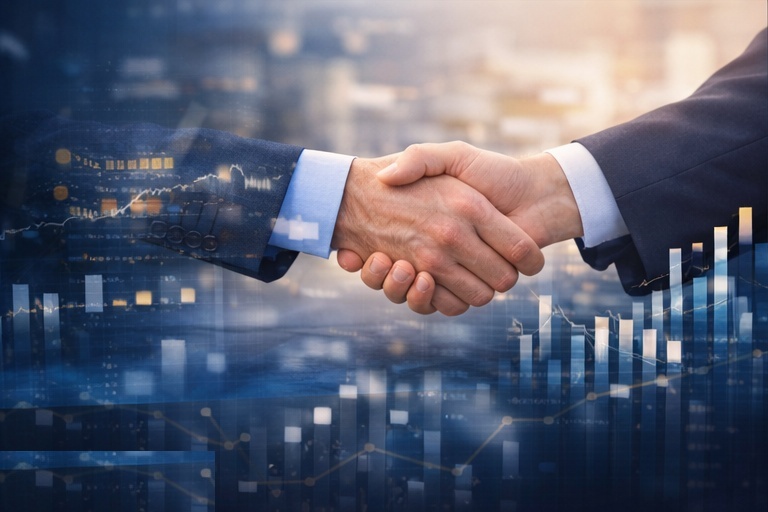 Illustration av finansiering och partnerskap